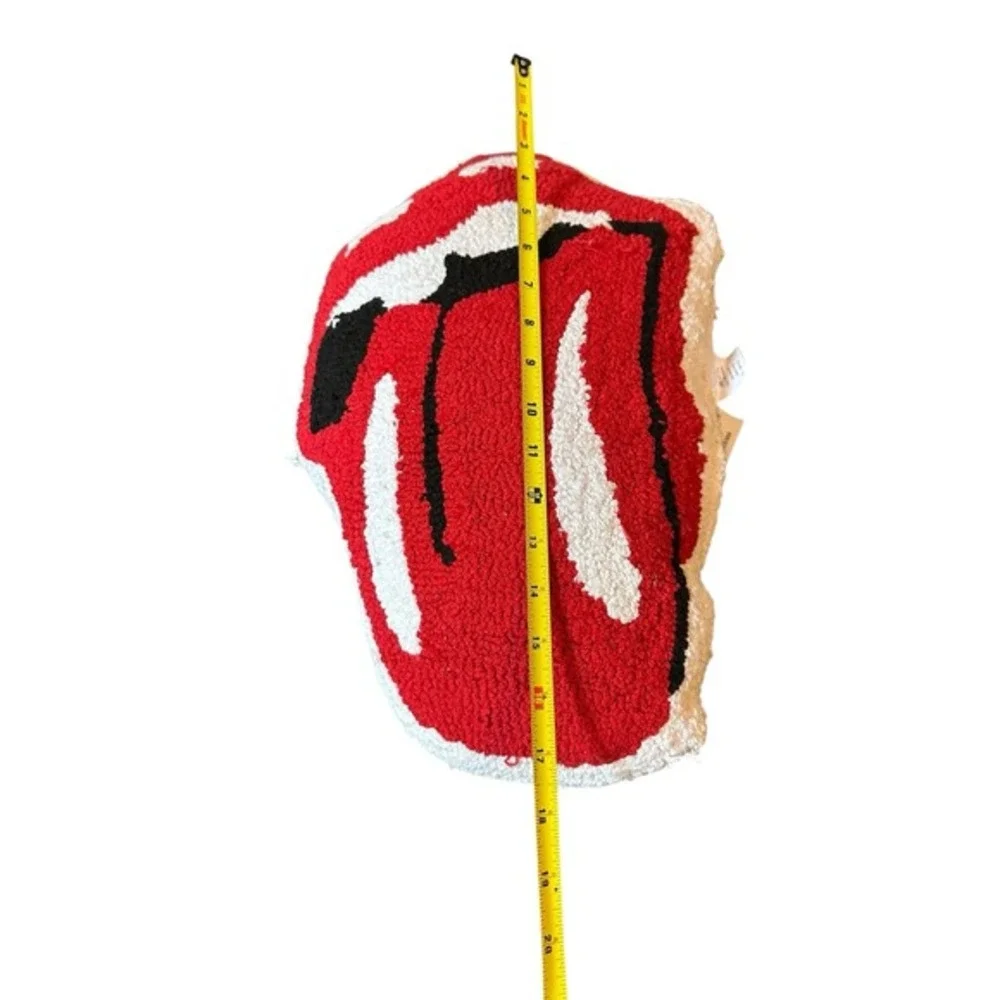 NEW throw pillow retro‎ vintage style music lips novelty